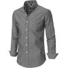 JEMITOP Men’s Classic Lightweight Oxford Button Down Collar Shirts Business Casual Long Sleeve Dress Shirt with Pocket(Grey)