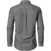 JEMITOP Men’s Classic Lightweight Oxford Button Down Collar Shirts Business Casual Long Sleeve Dress Shirt with Pocket(Grey)