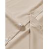 JEMITOP Men’s Stretch Wrinkle-Free Textured Shirt Summer Lightweight Short Sleeve Button Down Vacation Beach Shirts(Beige)