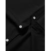 JEMITOP Men’s Stretch Wrinkle-Free Textured Shirt Summer Lightweight Short Sleeve Button Down Vacation Beach Shirts(Black)