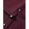 JEMITOP Men’s Stretch Wrinkle-Free Textured Shirt Summer Lightweight Short Sleeve Button Down Vacation Beach Shirts(Burgundy)