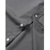 JEMITOP Men’s Stretch Wrinkle-Free Textured Shirt Summer Lightweight Short Sleeve Button Down Vacation Beach Shirts(Grey)