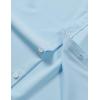 JEMITOP Men’s Stretch Wrinkle-Free Textured Shirt Summer Lightweight Short Sleeve Button Down Vacation Beach Shirts(Light Blue)