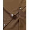 JEMITOP Men’s Stretch Wrinkle-Free Textured Shirt Summer Lightweight Short Sleeve Button Down Vacation Beach Shirts(Light Brown)