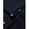 JEMITOP Men’s Stretch Wrinkle-Free Textured Shirt Summer Lightweight Short Sleeve Button Down Vacation Beach Shirts(Navy Blue)