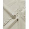 JEMITOP Men’s Stretch Wrinkle-Free Textured Shirt Summer Lightweight Short Sleeve Button Down Vacation Beach Shirts(Tan)