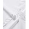 JEMITOP Men’s Stretch Wrinkle-Free Textured Shirt Summer Lightweight Short Sleeve Button Down Vacation Beach Shirts(White)