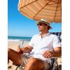JEMITOP Men’s Stretch Wrinkle-Free Textured Shirt Summer Lightweight Short Sleeve Button Down Vacation Beach Shirts(White)