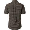 JEMITOP Mens Lightweight Slim Fit Short Sleeve Button Down Shirt Business Casual Plaid Dress Shirts with Pocket(Brown Gingham)