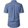 JEMITOP Mens Lightweight Slim Fit Short Sleeve Button Down Shirt Business Casual Plaid Dress Shirts with Pocket(Classic Blue Gingham)