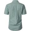 JEMITOP Mens Lightweight Slim Fit Short Sleeve Button Down Shirt Business Casual Plaid Dress Shirts with Pocket(Green Gingham)