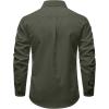 JEMITOP Mens Stretch Vintage Slim Fit Button Down Shirts Business Casual Long Sleeve Dress Shirt(Army Green)