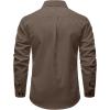 JEMITOP Mens Stretch Vintage Slim Fit Button Down Shirts Business Casual Long Sleeve Dress Shirt(Brown)