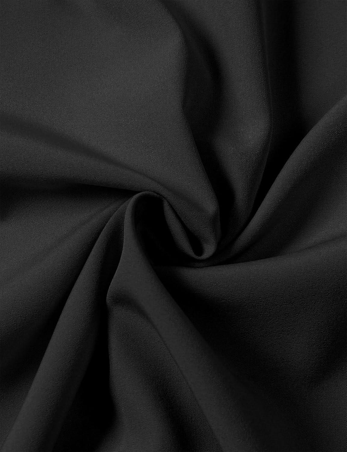 imageJEMITOP Mens Stretch Regular Fit Long Sleeve Dress Shirts Business Casual Button Down Shirts with PocketBlack