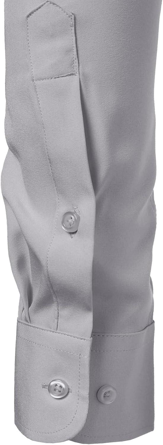 imageJEMITOP Mens Stretch Regular Fit Long Sleeve Dress Shirts Business Casual Button Down Shirts with PocketGrey