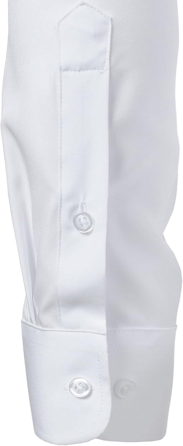 imageJEMITOP Mens Stretch Regular Fit Long Sleeve Dress Shirts Business Casual Button Down Shirts with PocketWhite