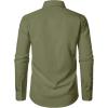 JEMITOP Men’s Stretch Regular Fit Long Sleeve Dress Shirts Business Casual Button Down Shirts with Pocket(Army Green)
