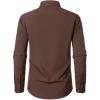 JEMITOP Men’s Stretch Regular Fit Long Sleeve Dress Shirts Business Casual Button Down Shirts with Pocket(Brown)