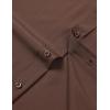 JEMITOP Men’s Stretch Regular Fit Long Sleeve Dress Shirts Business Casual Button Down Shirts with Pocket(Brown)