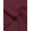 JEMITOP Men’s Stretch Regular Fit Long Sleeve Dress Shirts Business Casual Button Down Shirts with Pocket(Burgundy)