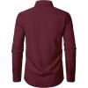 JEMITOP Men’s Stretch Regular Fit Long Sleeve Dress Shirts Business Casual Button Down Shirts with Pocket(Burgundy)