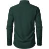 JEMITOP Men’s Stretch Regular Fit Long Sleeve Dress Shirts Business Casual Button Down Shirts with Pocket(Dark Green)