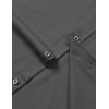 JEMITOP Men’s Stretch Regular Fit Long Sleeve Dress Shirts Business Casual Button Down Shirts with Pocket(Dark Grey)