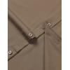 JEMITOP Men’s Stretch Regular Fit Long Sleeve Dress Shirts Business Casual Button Down Shirts with Pocket(Dark Khaki)