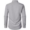 JEMITOP Men’s Stretch Regular Fit Long Sleeve Dress Shirts Business Casual Button Down Shirts with Pocket(Grey)