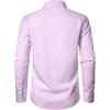 JEMITOP Men’s Stretch Regular Fit Long Sleeve Dress Shirts Business Casual Button Down Shirts with Pocket(Lavender Purple)