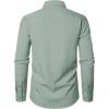 JEMITOP Men’s Stretch Regular Fit Long Sleeve Dress Shirts Business Casual Button Down Shirts with Pocket(Light Green)