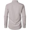 JEMITOP Men’s Stretch Regular Fit Long Sleeve Dress Shirts Business Casual Button Down Shirts with Pocket(Light Grey)