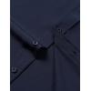 JEMITOP Men’s Stretch Regular Fit Long Sleeve Dress Shirts Business Casual Button Down Shirts with Pocket(Navy Blue)
