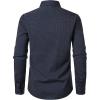 JEMITOP Men’s Stretch Regular Fit Long Sleeve Dress Shirts Business Casual Button Down Shirts with Pocket(Navy White Polka Dots)