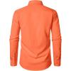 JEMITOP Men’s Stretch Regular Fit Long Sleeve Dress Shirts Business Casual Button Down Shirts with Pocket(Orange)
