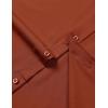 JEMITOP Men’s Stretch Regular Fit Long Sleeve Dress Shirts Business Casual Button Down Shirts with Pocket(Rust Red)