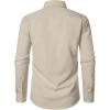 JEMITOP Men’s Stretch Regular Fit Long Sleeve Dress Shirts Business Casual Button Down Shirts with Pocket(Tan)