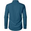 JEMITOP Men’s Stretch Regular Fit Long Sleeve Dress Shirts Business Casual Button Down Shirts with Pocket(Teal)