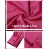 JEMITOP Mens Stretch Slim Fit Mandarin Collar Button Down Shirts Long Sleeve Collarless Dress Shirt with Pocket(Hot Pink)