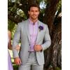 JEMITOP Mens Stretch Slim Fit Mandarin Collar Button Down Shirts Long Sleeve Collarless Dress Shirt with Pocket(Lavender Purple)
