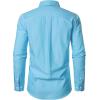 JEMITOP Men’s Classic Lightweight Oxford Button Down Collar Shirts Business Casual Long Sleeve Dress Shirt with Pocket(Lake Blue)