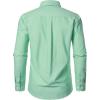 JEMITOP Men’s Classic Lightweight Oxford Button Down Collar Shirts Business Casual Long Sleeve Dress Shirt with Pocket(Mint Green)