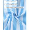 JEMITOP Men’s Stretch Wrinkle Free Short Sleeve Texture Shirt Lightweight Summer Button Down Shirts for Beach Vacation(White Blue Striped)