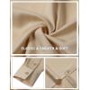 JEMITOP Mens Stretch Wrinkle-Free Slim Fit Mandarin Collar Button Down Shirts Long Sleeve Dress Shirt with Pocket(Khaki)