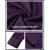 JEMITOP Mens Stretch Wrinkle-Free Slim Fit Mandarin Collar Button Down Shirts Long Sleeve Dress Shirt with Pocket(Purple)