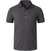 JEMITOP Men’s Stretch Knit Slim Fit Polo Shirts Casual Short Sleeve Ribbed Collar Golf Shirt(Purple Grey)