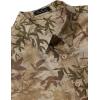 JEMITOP Men’s Stylish Casual Printed Short Sleeve Button Down Shirts Summer Vacation Beach Tropical Hawaiian Shirt(Dark Khaki Leaves)
