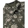 JEMITOP Men’s Stylish Casual Printed Short Sleeve Button Down Shirts Summer Vacation Beach Tropical Hawaiian Shirt(Green Grey Floral)
