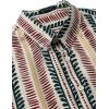 JEMITOP Men’s Stylish Casual Printed Short Sleeve Button Down Shirts Summer Vacation Beach Tropical Hawaiian Shirt(Green Red Striped)