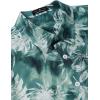 JEMITOP Men’s Stylish Casual Printed Short Sleeve Button Down Shirts Summer Vacation Beach Tropical Hawaiian Shirt(Green White Floral)